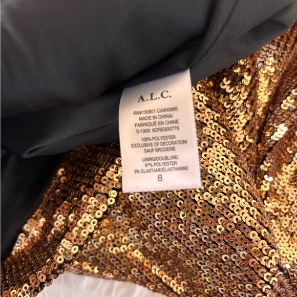A.L.C. Gold Long Sleeve Dress - Picture 5 of 13